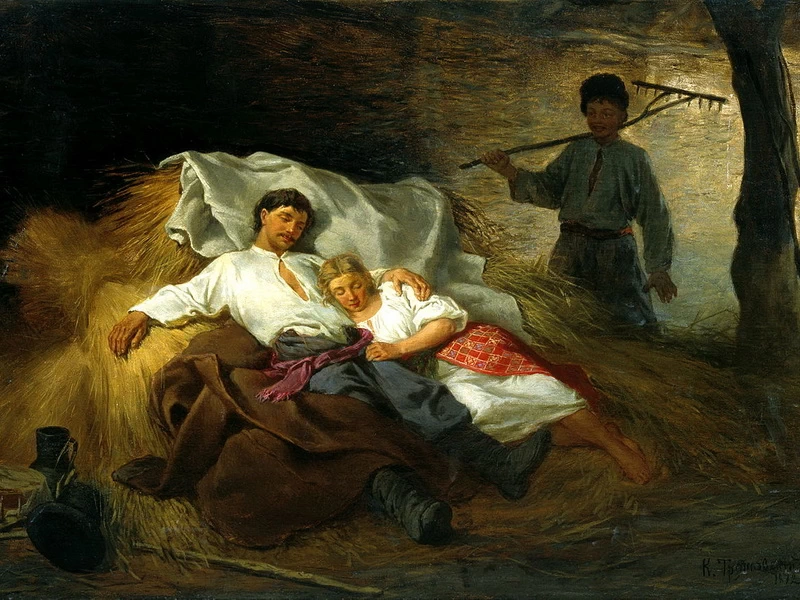 1826-Konstantin Aleksandrovich Trutovsky - Nel fienile
